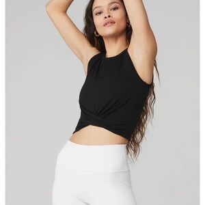 ALO YOGA black cropped tank size small